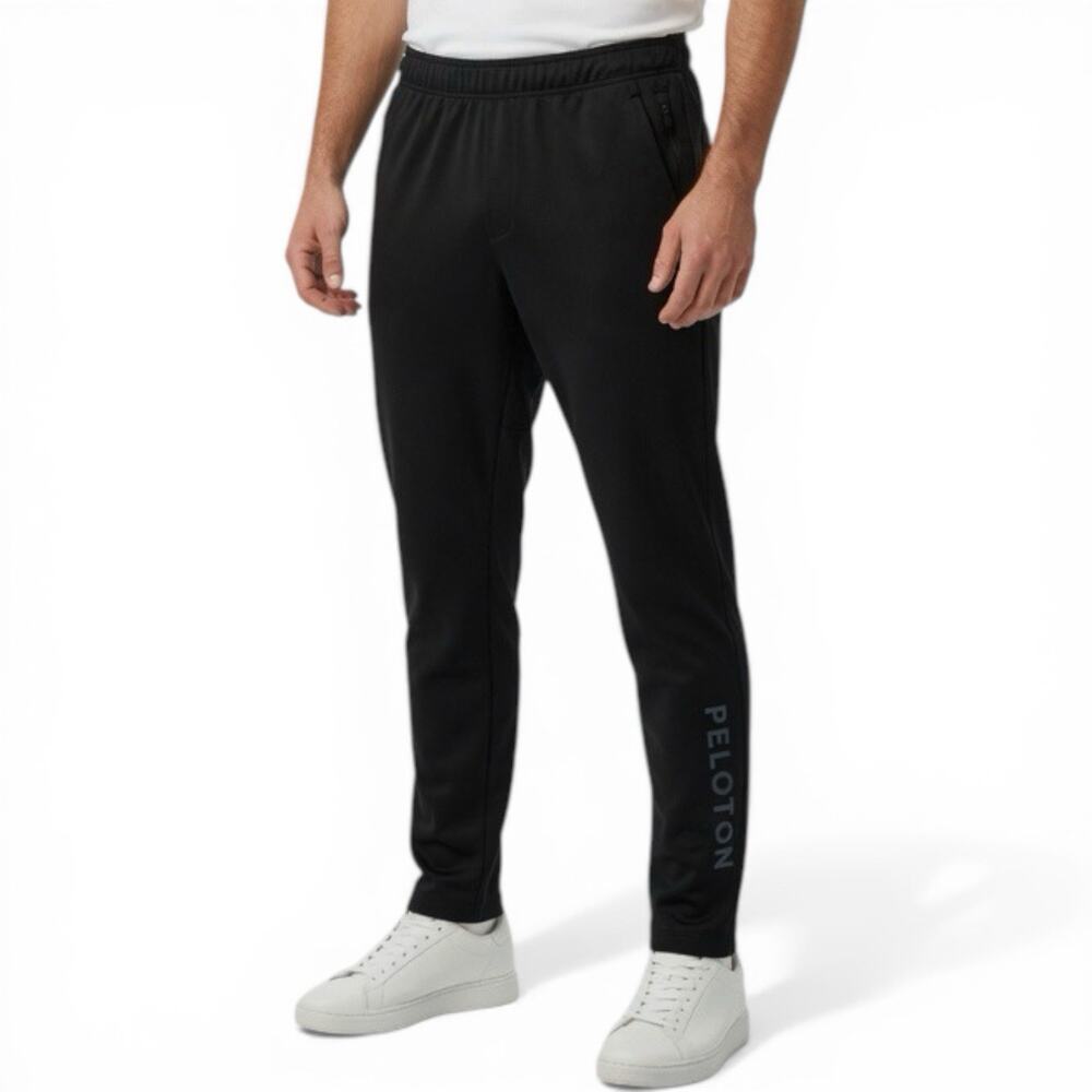 4 Laps X Peloton Men's Black Re-Up Track Pants Zip Ankle Sz S